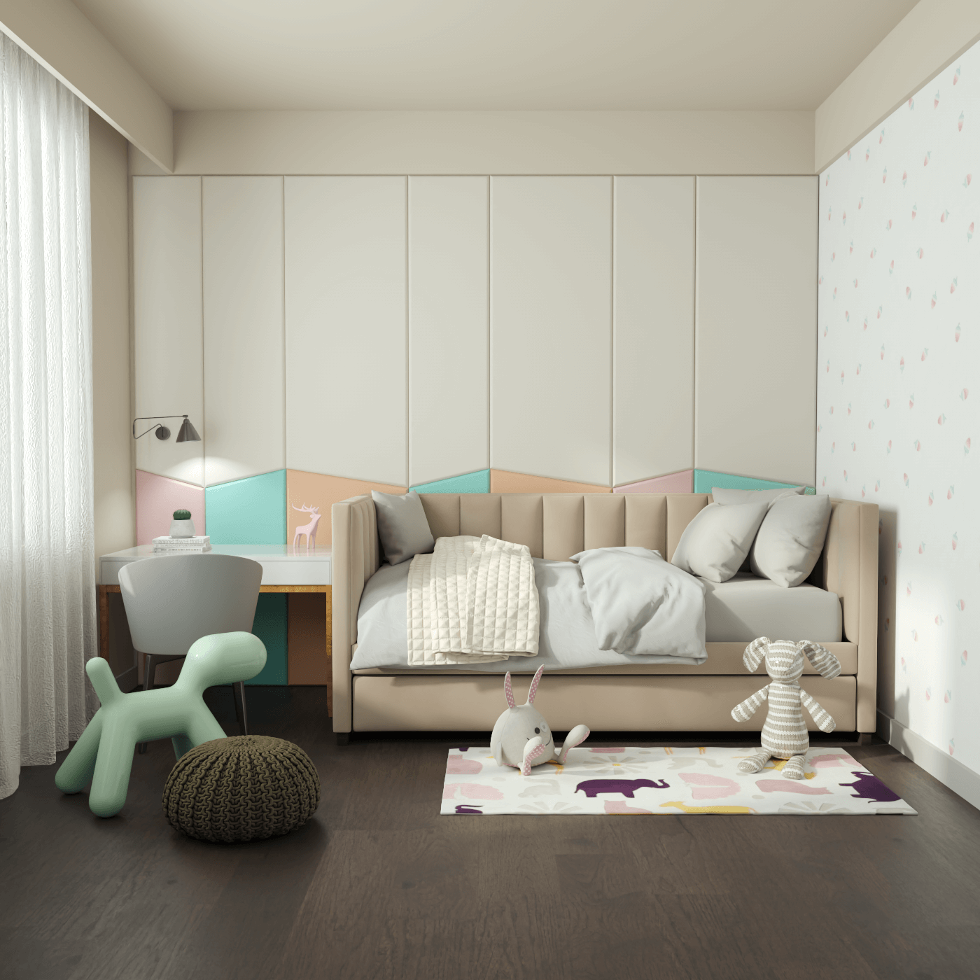 Capella Daybed with Sculpted Style and Built-In Versatility