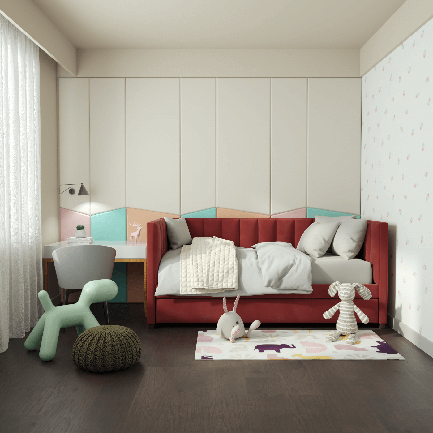Capella Daybed with Sculpted Style and Built-In Versatility