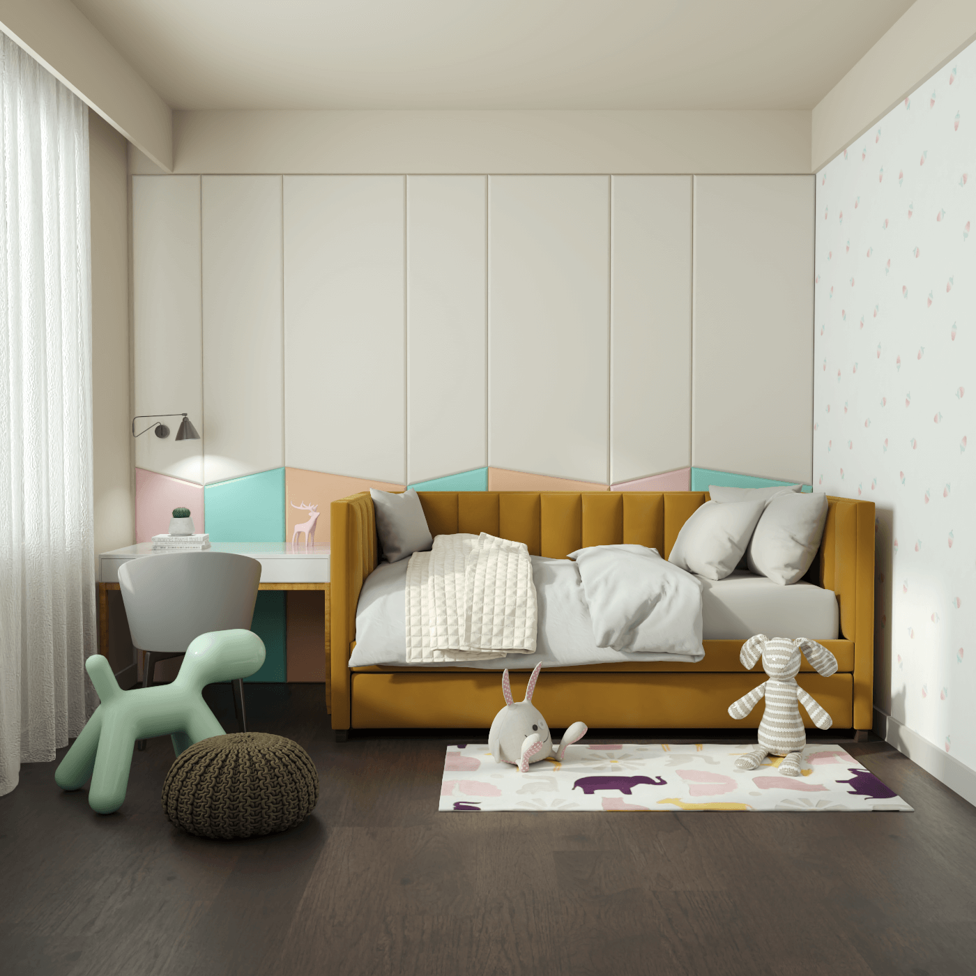 Capella Daybed with Sculpted Style and Built-In Versatility