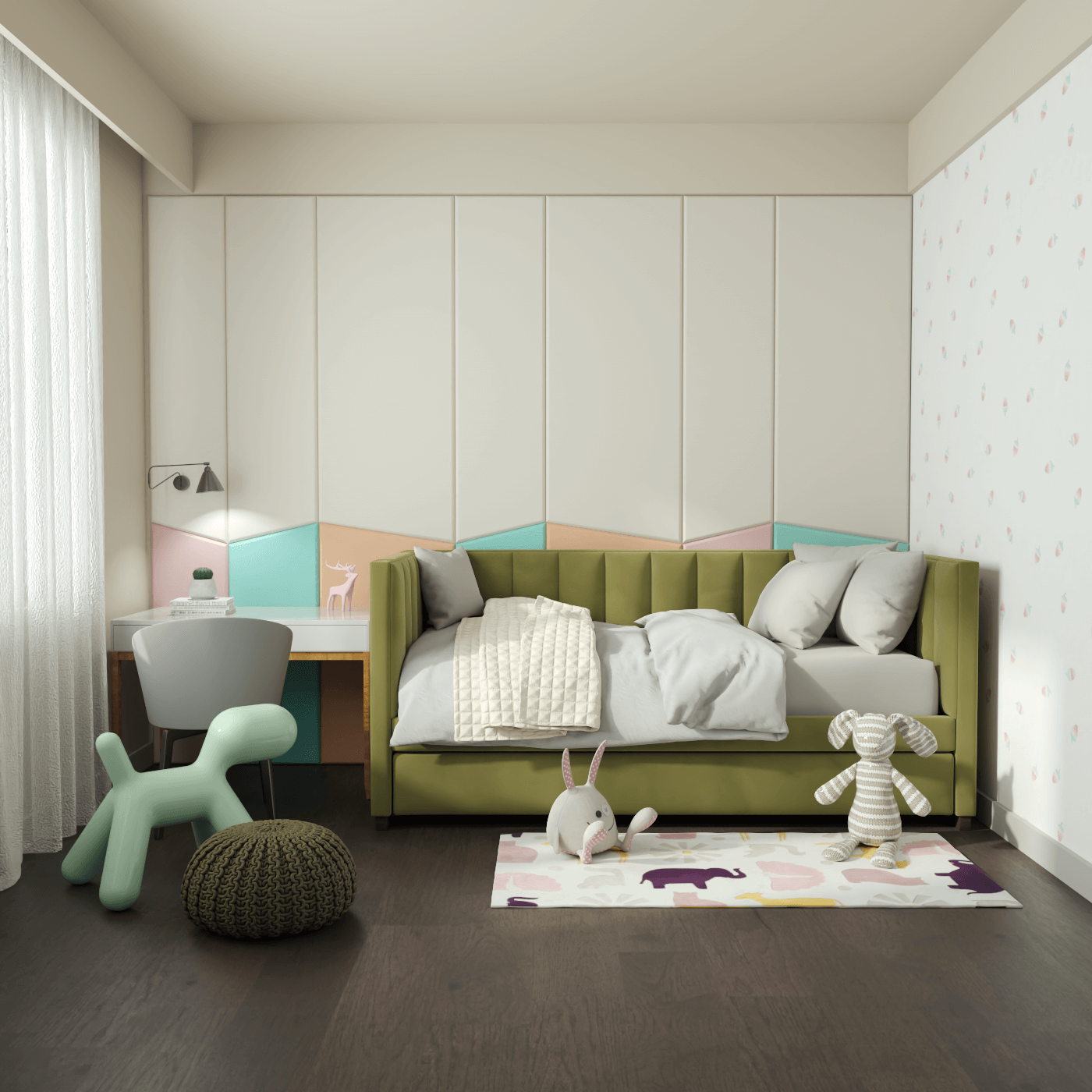 Capella Daybed with Sculpted Style and Built-In Versatility