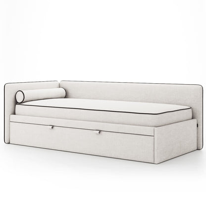 Minimalist Ameny daybed styled in a bright modern guest room