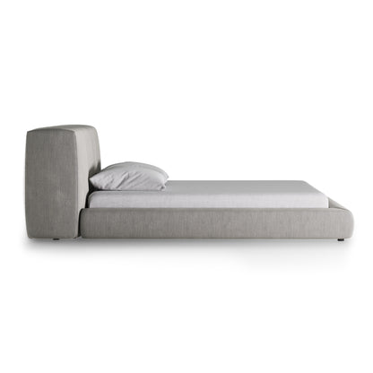 Lazy Bed with Horizontal Upholstered Headboard