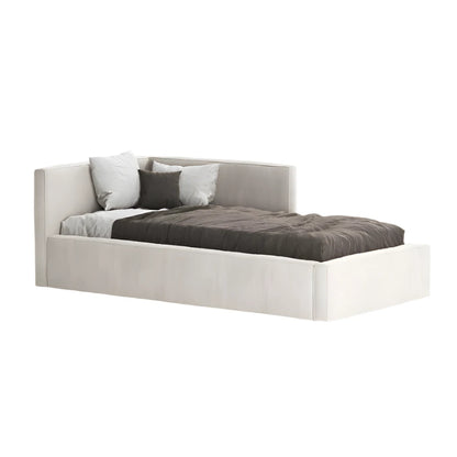 Side angle of Mellow upholstered bed for kids