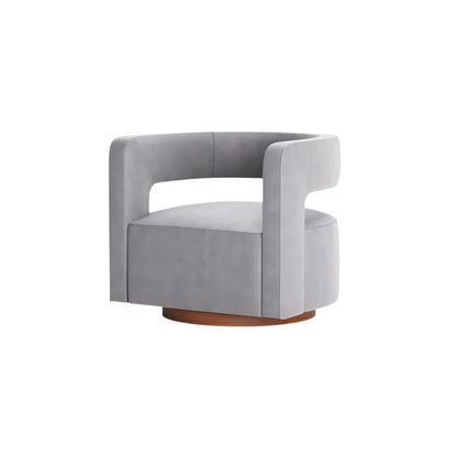 Noah Chair in Sleek Grey Velvet