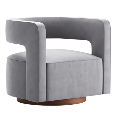 Noah Chair in Sleek Grey Velvet