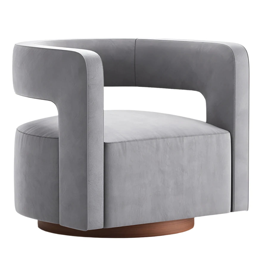 Noah Chair in Sleek Grey Velvet