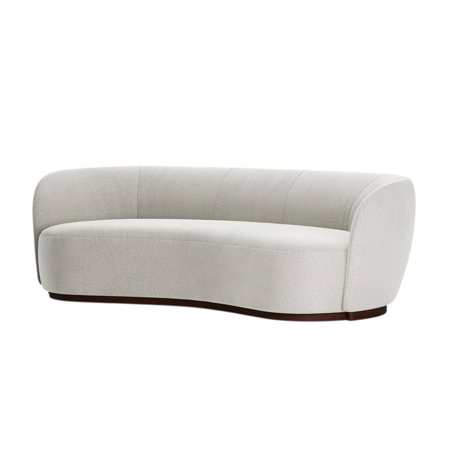 Posh Boucle Curved Sofa