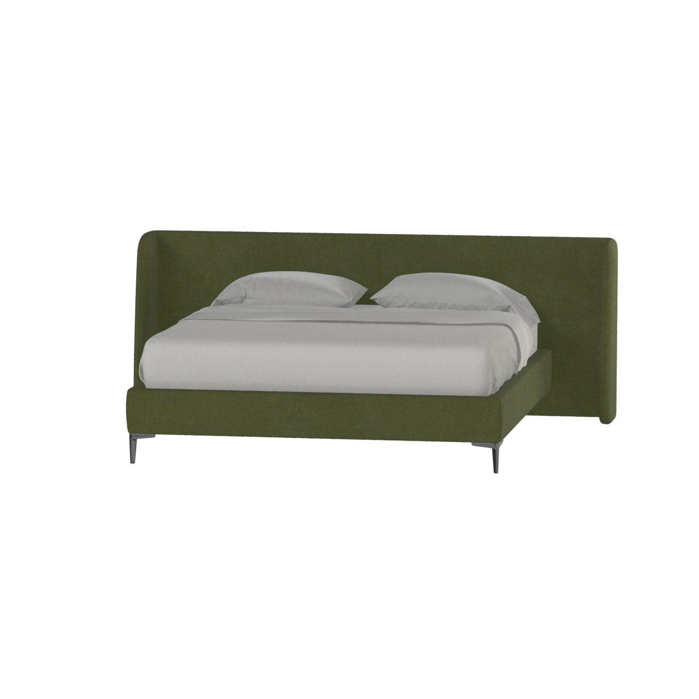 Abbey Upholstered Bed with Structured Headboard and Refined Lines