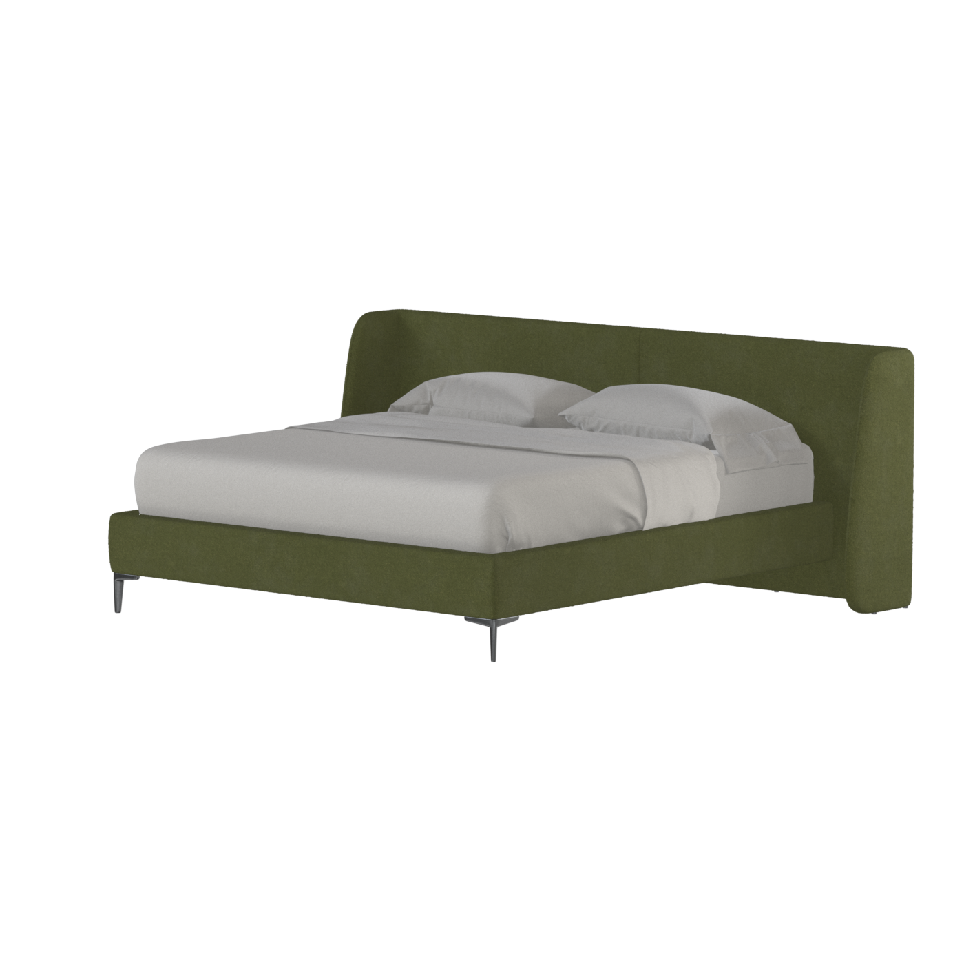 Abbey Upholstered Bed with Structured Headboard and Refined Lines