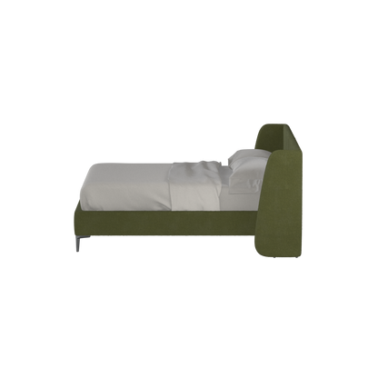 Abbey Upholstered Bed with Structured Headboard and Refined Lines