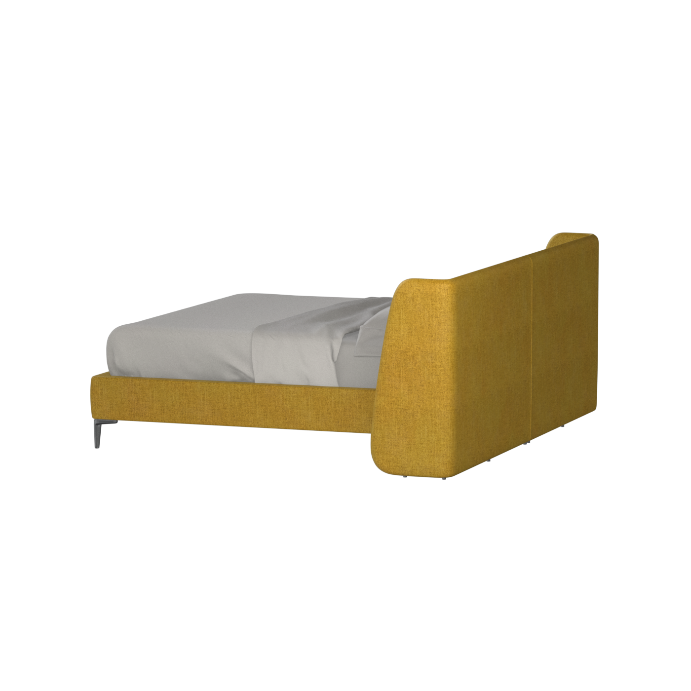 Abbey Upholstered Bed with Structured Headboard and Refined Lines