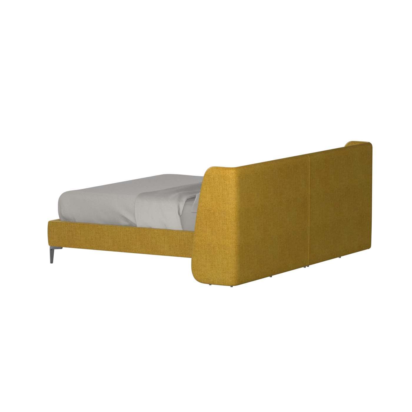 Abbey Upholstered Bed with Structured Headboard and Refined Lines