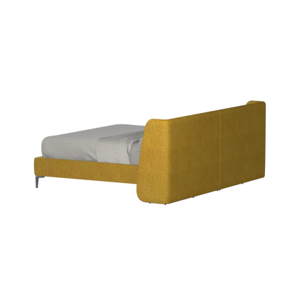 Abbey Upholstered Bed with Structured Headboard and Refined Lines