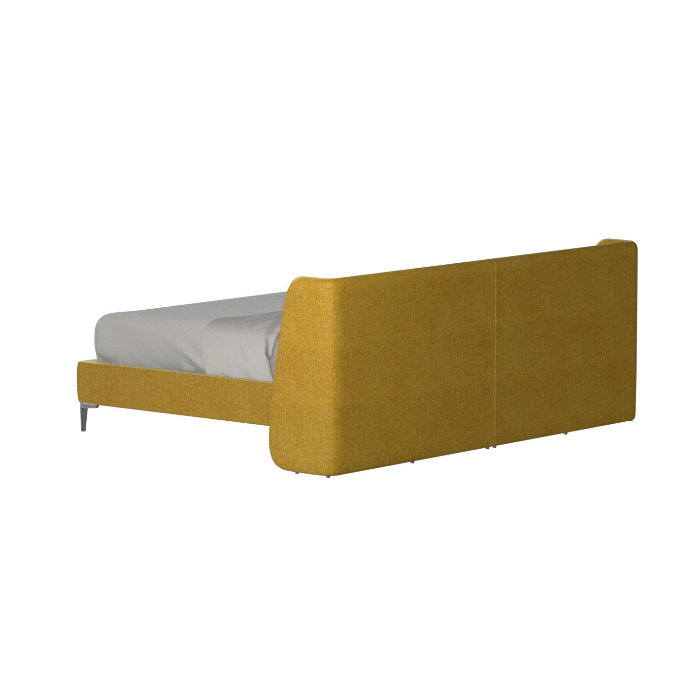 Abbey Upholstered Bed with Structured Headboard and Refined Lines