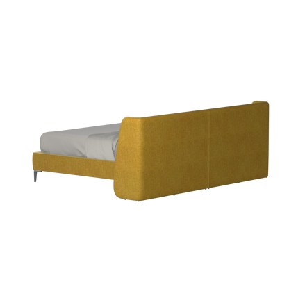 Abbey Upholstered Bed with Structured Headboard and Refined Lines