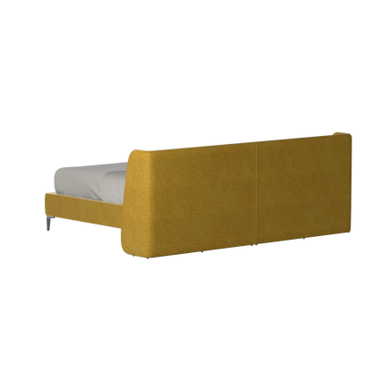 Abbey Upholstered Bed with Structured Headboard and Refined Lines