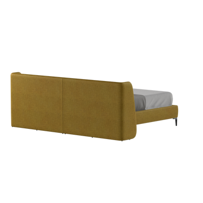 Abbey Upholstered Bed with Structured Headboard and Refined Lines