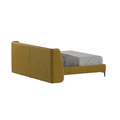 Abbey Upholstered Bed with Structured Headboard and Refined Lines