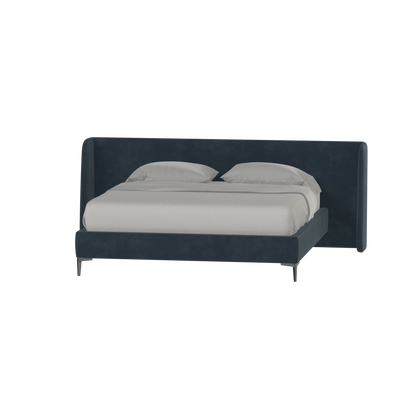 Abbey Upholstered Bed with Structured Headboard and Refined Lines