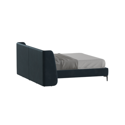 Abbey Upholstered Bed with Structured Headboard and Refined Lines