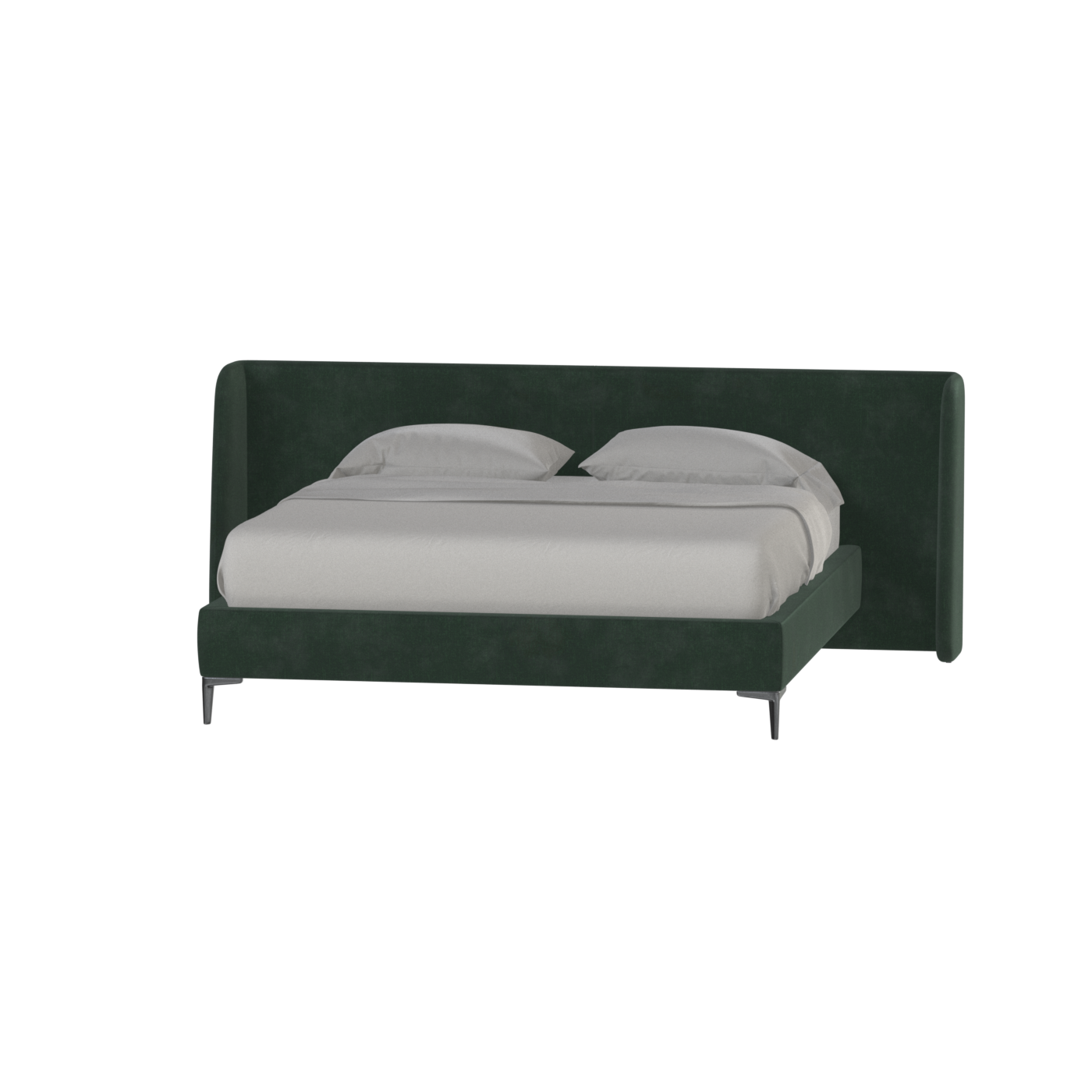 Abbey Upholstered Bed with Structured Headboard and Refined Lines