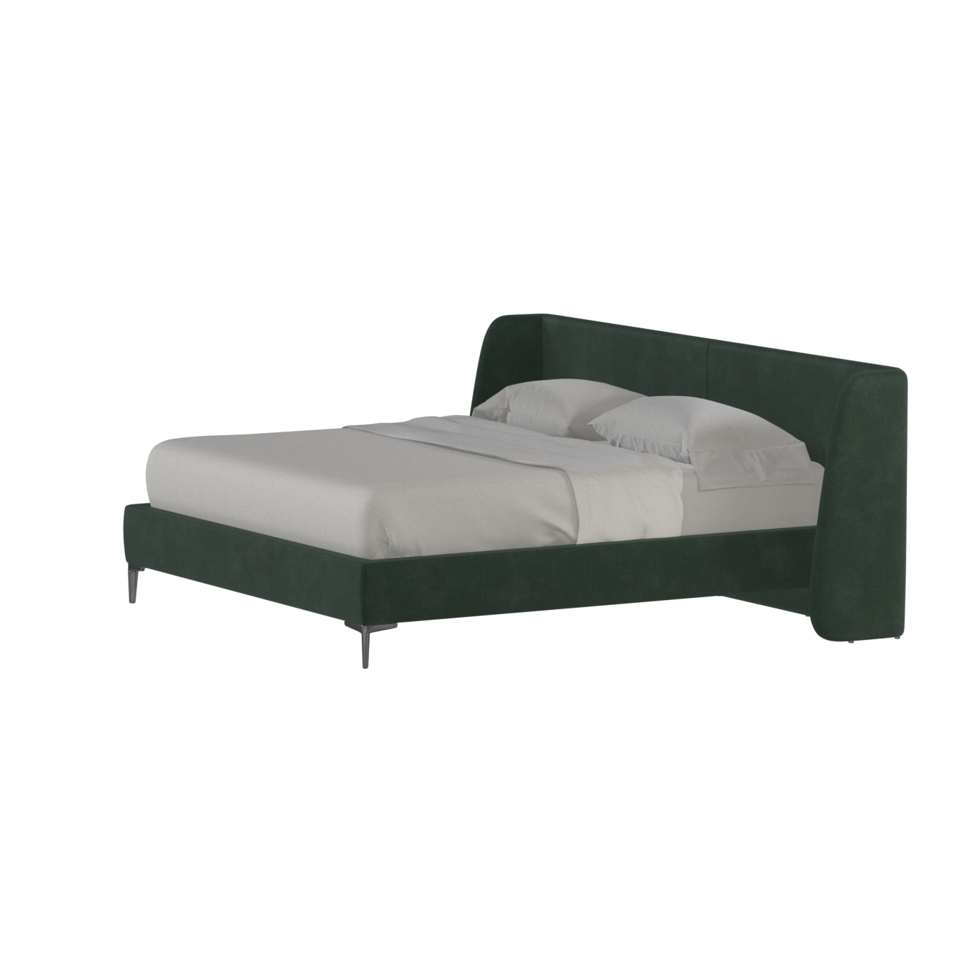 Abbey Upholstered Bed with Structured Headboard and Refined Lines