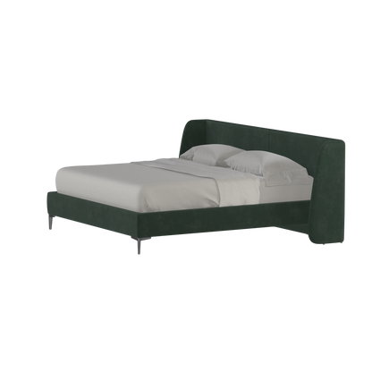 Abbey Upholstered Bed with Structured Headboard and Refined Lines