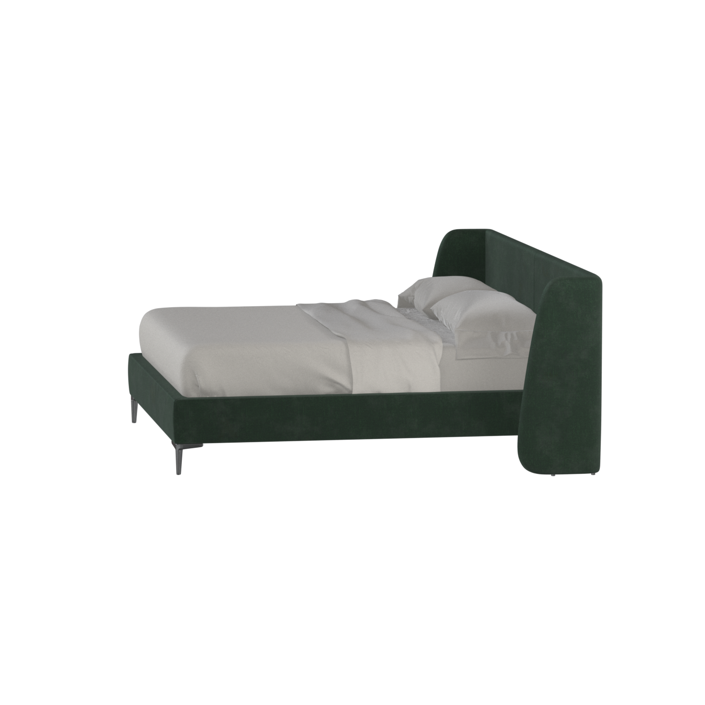 Abbey Upholstered Bed with Structured Headboard and Refined Lines