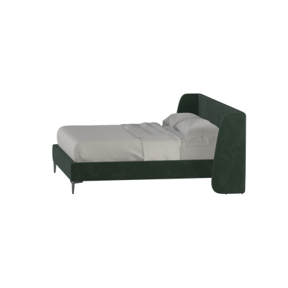 Abbey Upholstered Bed with Structured Headboard and Refined Lines