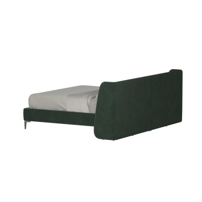 Abbey Upholstered Bed with Structured Headboard and Refined Lines