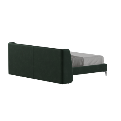 Abbey Upholstered Bed with Structured Headboard and Refined Lines