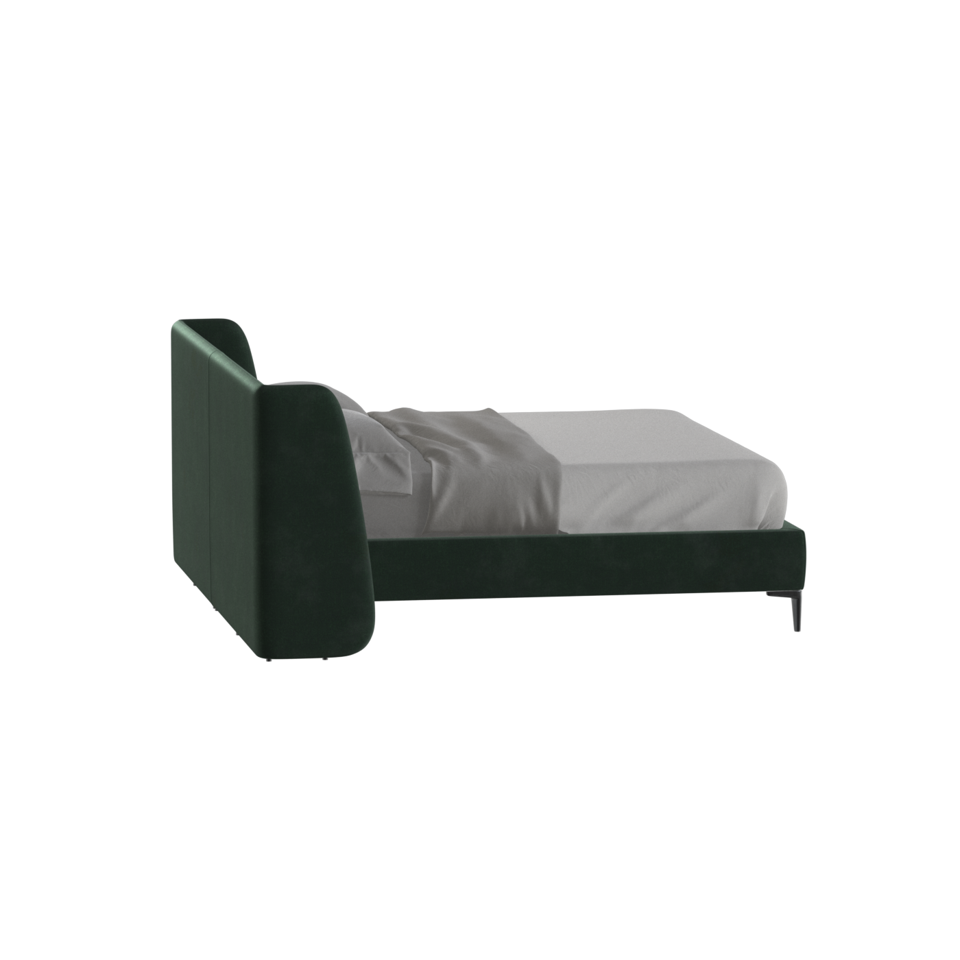 Abbey Upholstered Bed with Structured Headboard and Refined Lines