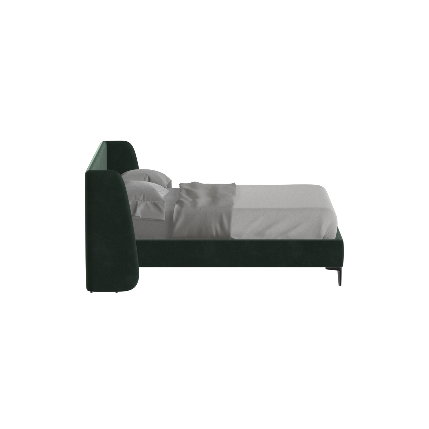 Abbey Upholstered Bed with Structured Headboard and Refined Lines