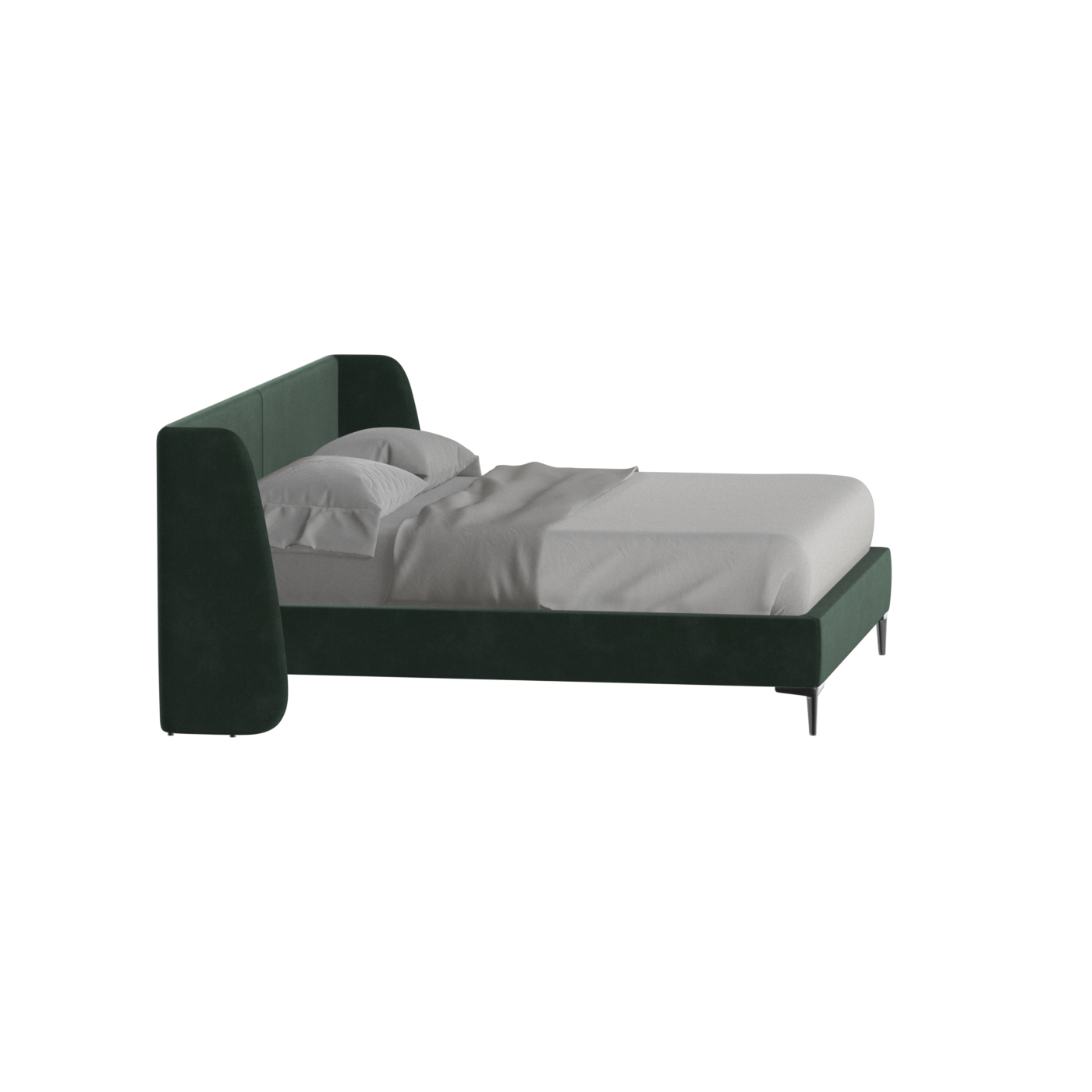 Abbey Upholstered Bed with Structured Headboard and Refined Lines