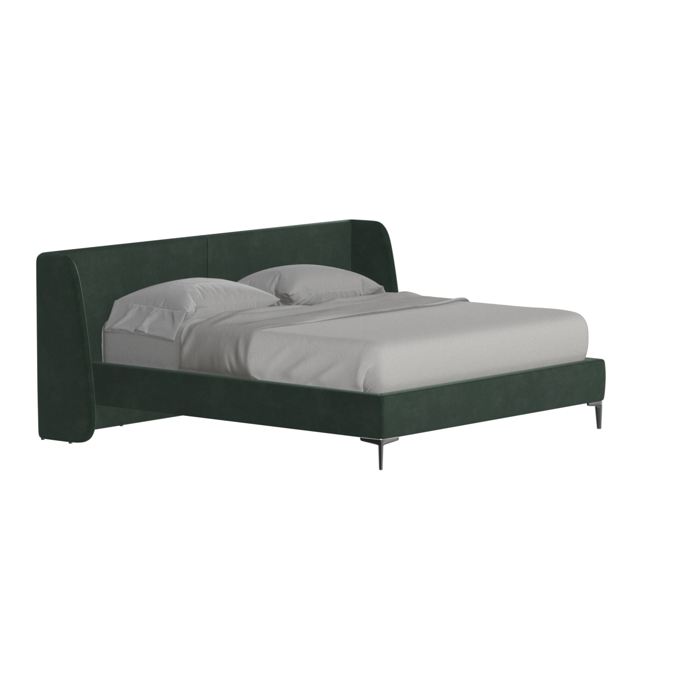 Abbey Upholstered Bed with Structured Headboard and Refined Lines