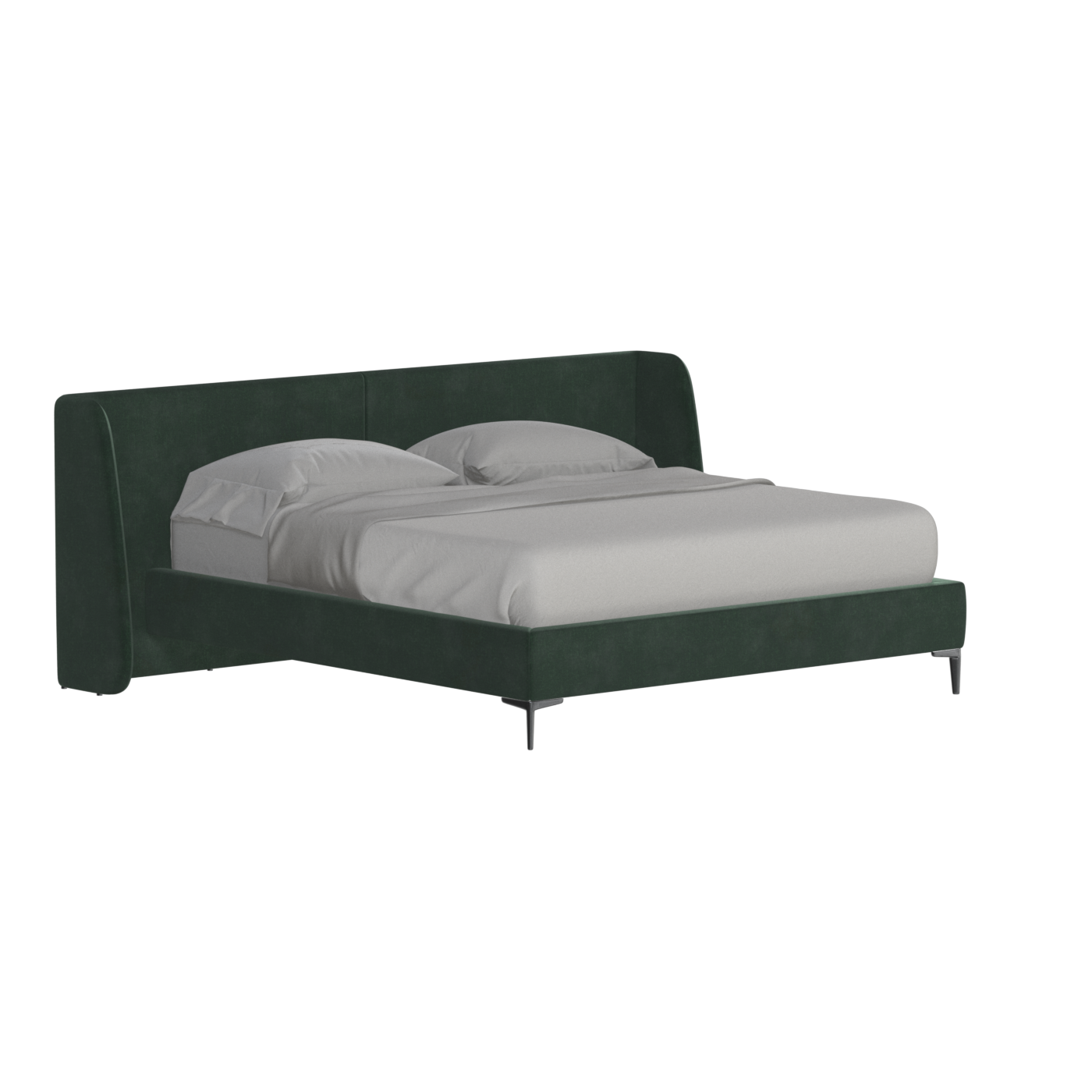 Abbey Upholstered Bed with Structured Headboard and Refined Lines