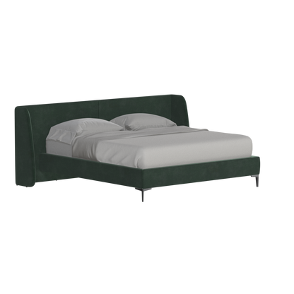 Abbey Upholstered Bed with Structured Headboard and Refined Lines