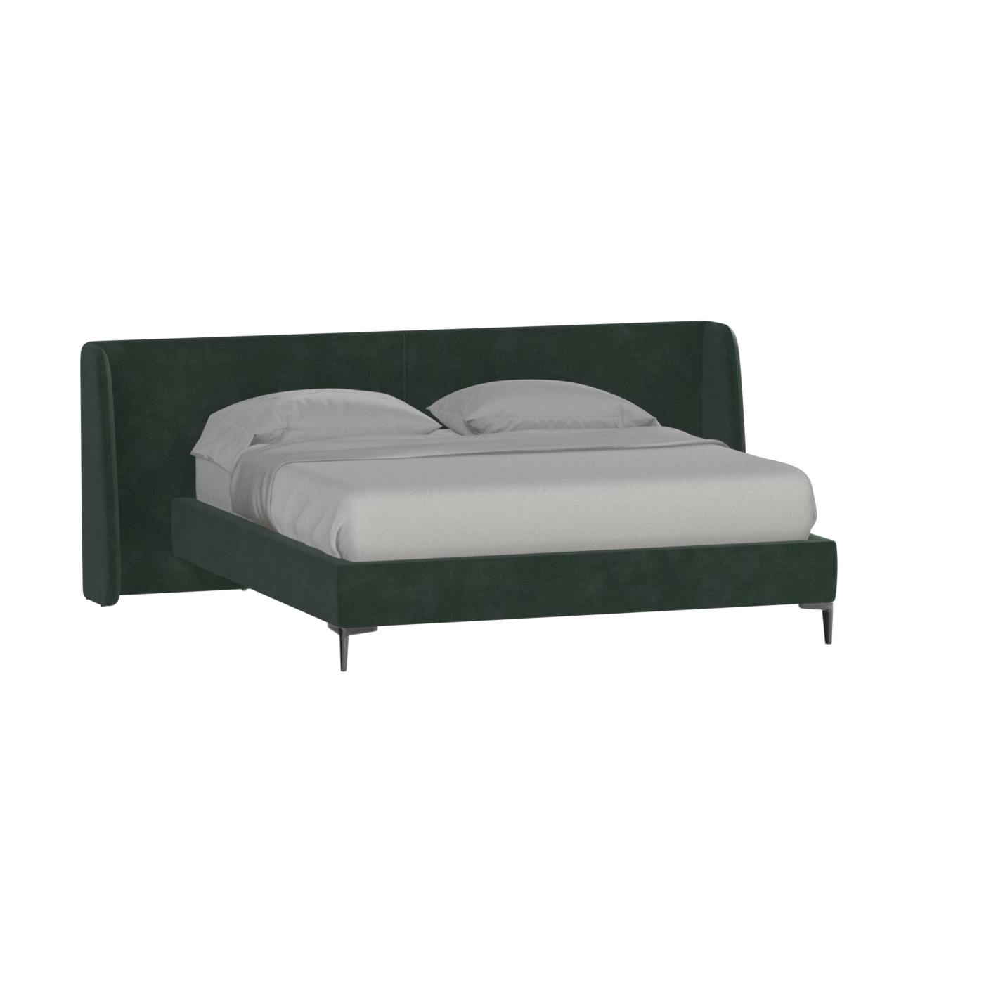 Abbey Upholstered Bed with Structured Headboard and Refined Lines
