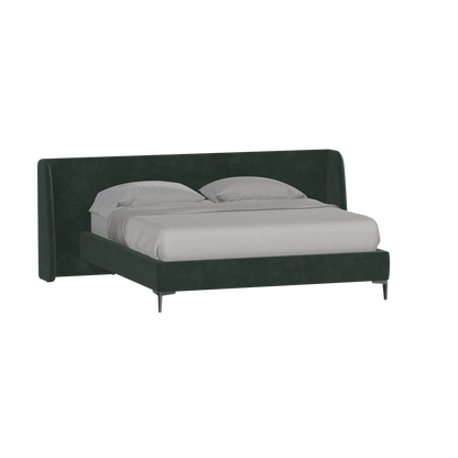 Abbey Upholstered Bed with Structured Headboard and Refined Lines