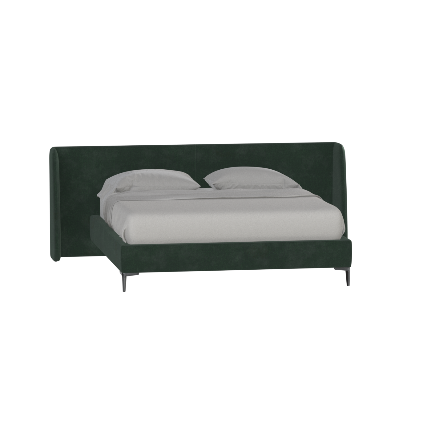 Abbey Upholstered Bed with Structured Headboard and Refined Lines