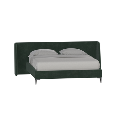 Abbey Upholstered Bed with Structured Headboard and Refined Lines