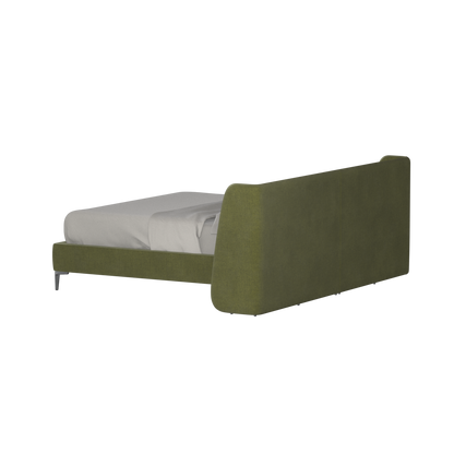 Abbey Upholstered Bed with Structured Headboard and Refined Lines
