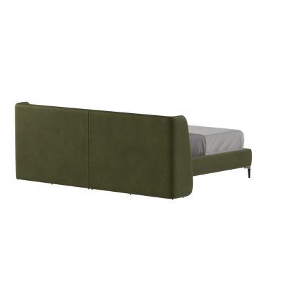 Abbey Upholstered Bed with Structured Headboard and Refined Lines