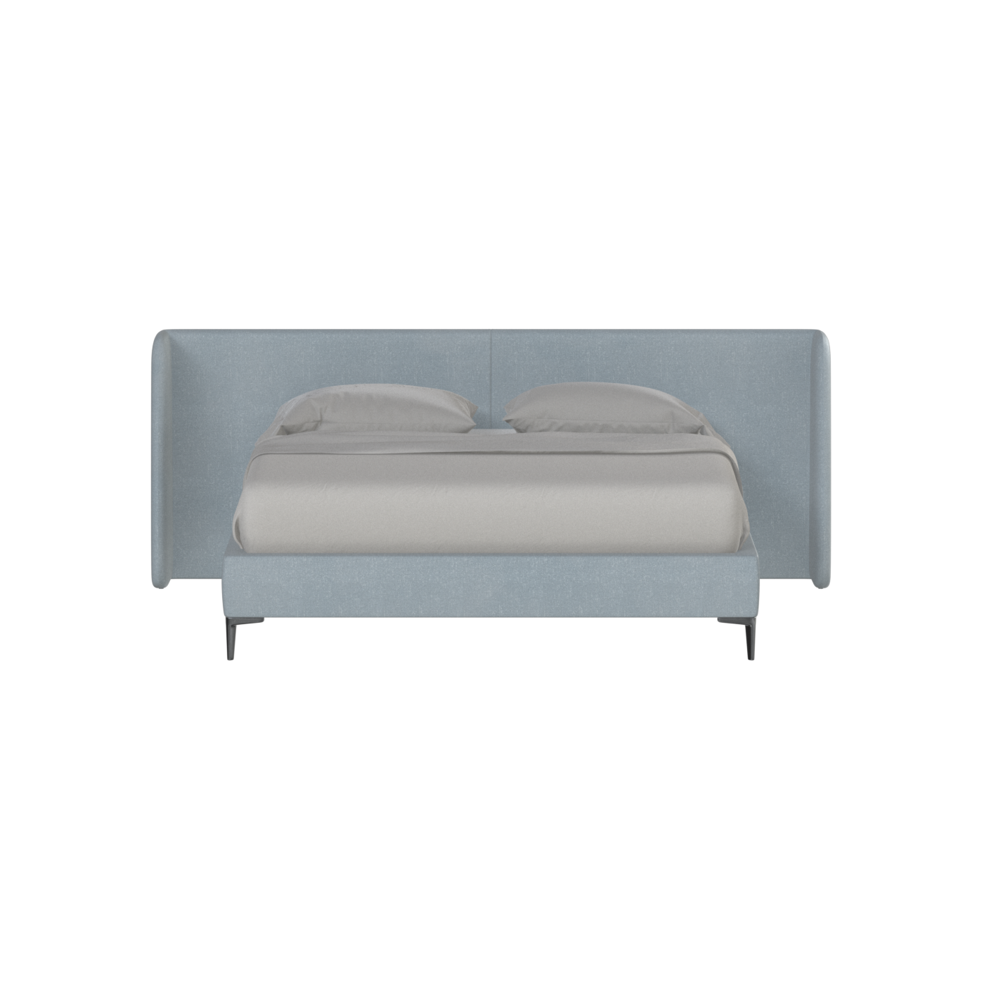 Abbey Upholstered Bed with Structured Headboard and Refined Lines