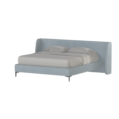 Abbey Upholstered Bed with Structured Headboard and Refined Lines