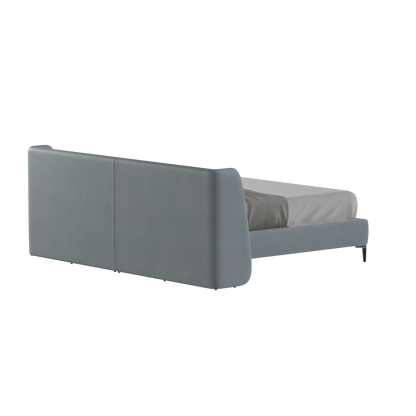Abbey Upholstered Bed with Structured Headboard and Refined Lines