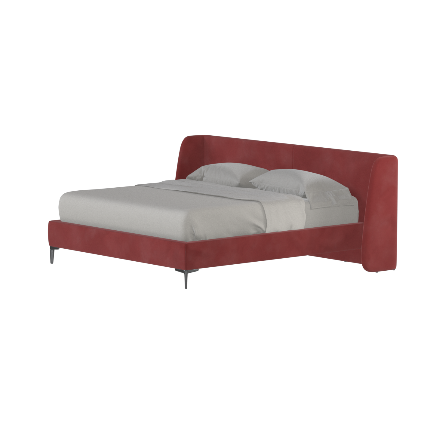 Abbey Upholstered Bed with Structured Headboard and Refined Lines