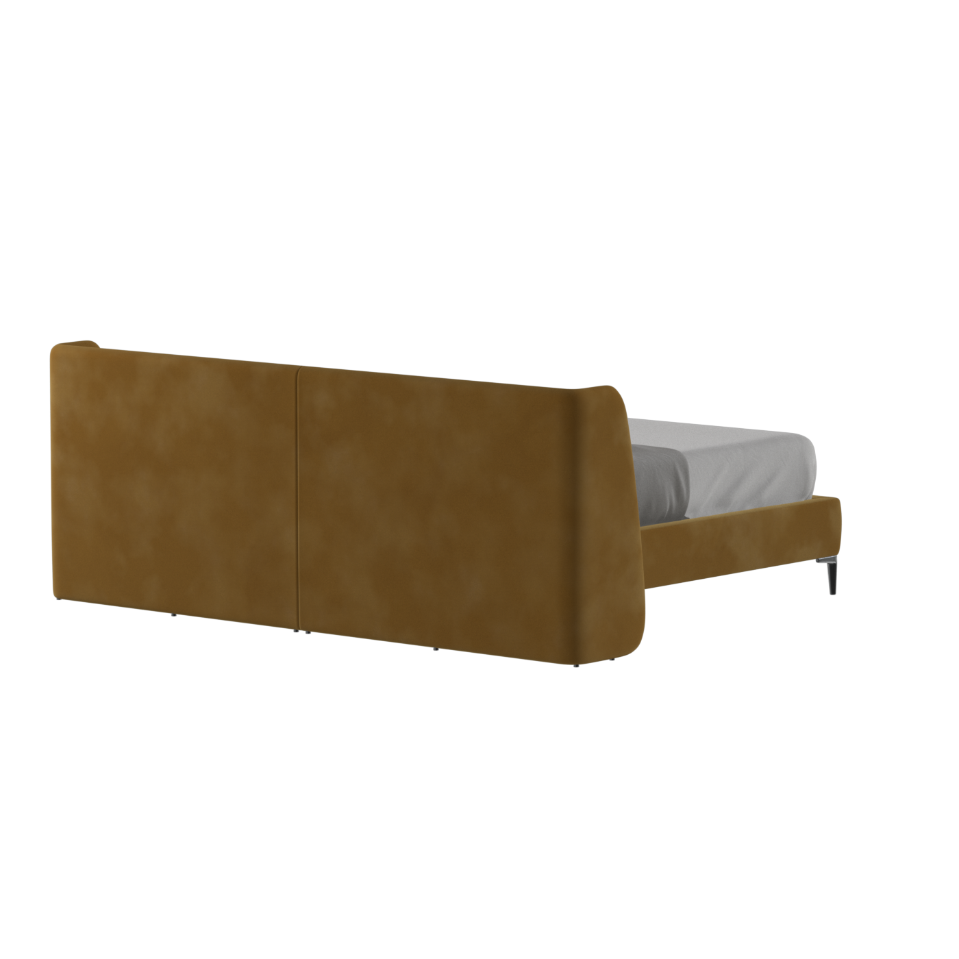 Abbey Upholstered Bed with Structured Headboard and Refined Lines