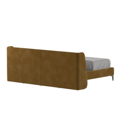 Abbey Upholstered Bed with Structured Headboard and Refined Lines
