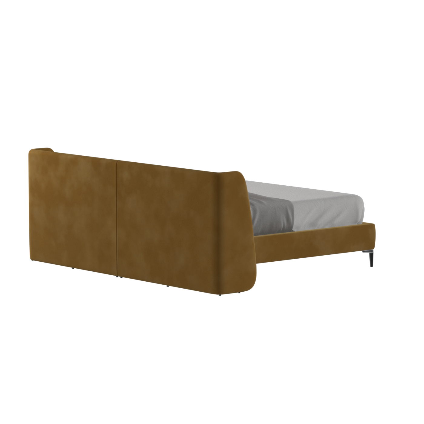 Abbey Upholstered Bed with Structured Headboard and Refined Lines
